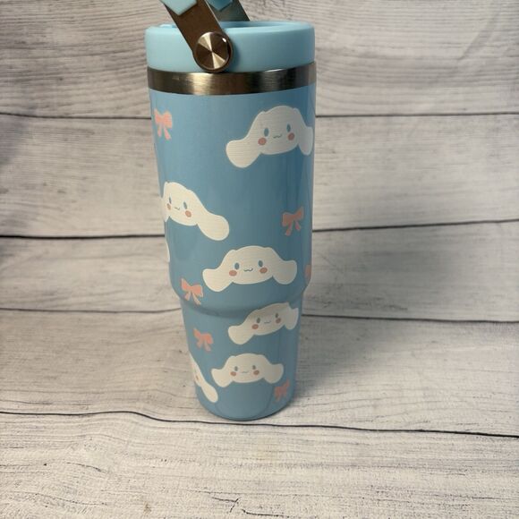 STANLEY Iceflow Flip Straw 30 oz Tumbler CINNAMAROLL Blue Travel Cup - Picture 3 of 7